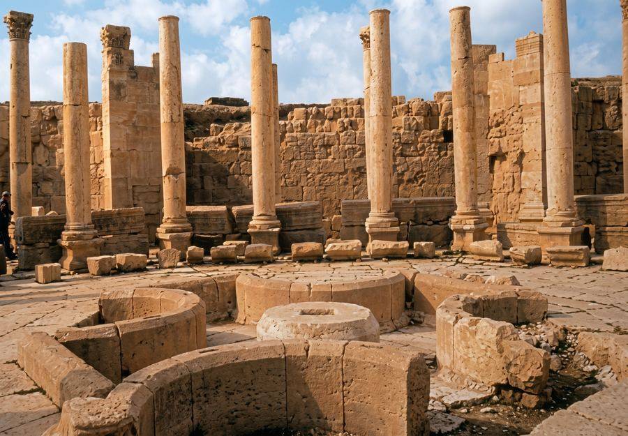 The colonnade plaza in Jerash